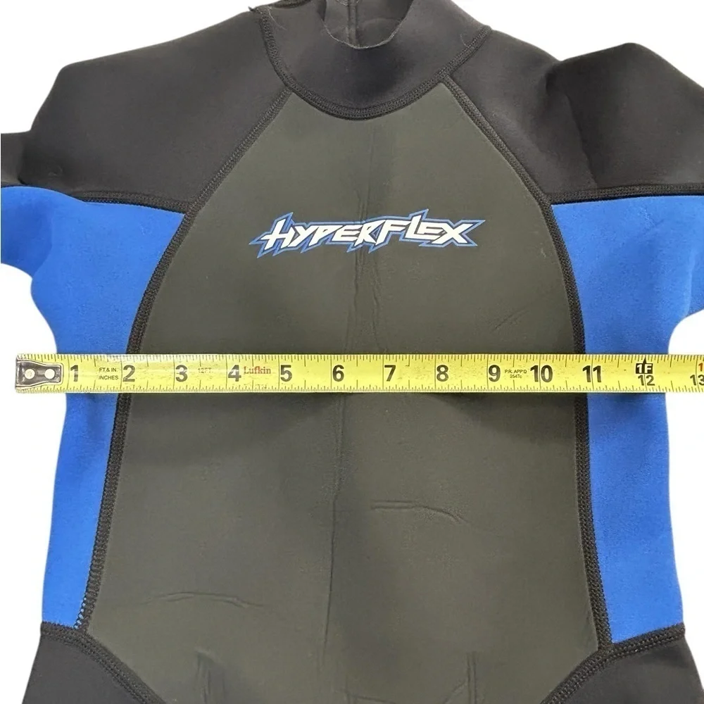 HYPERFLEX 2MM BACK ZIP WETSUIT, BLUE & BLACK, YOUTH SIZE 12